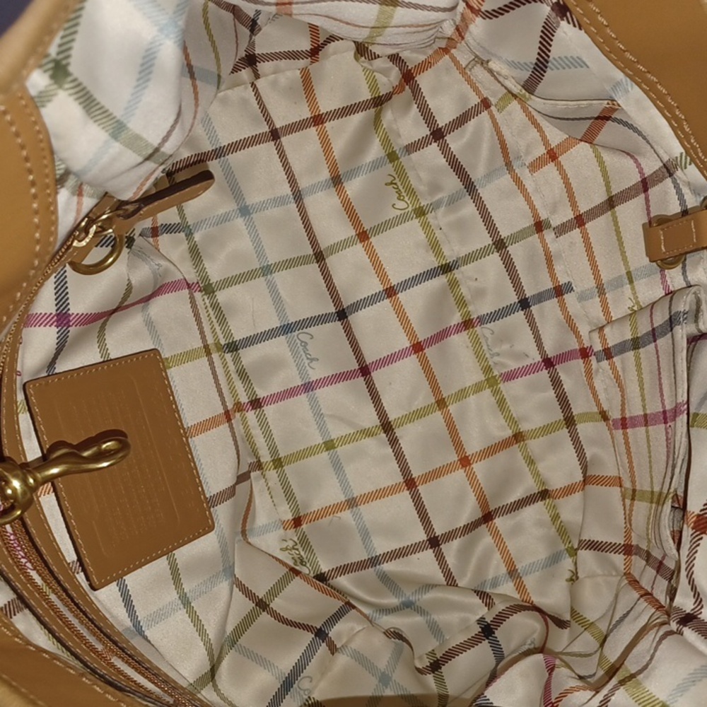 13IN COACH 2008 PLEATED ERGO 12240 TATTERSAL SHOULDER BAG - Picture 13 of 17